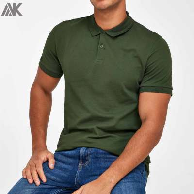 Maßgeschneiderte T-Shirts Großhandel Kurzarm-Baumwoll-Polo-T-Shirts für Herren-Aktik