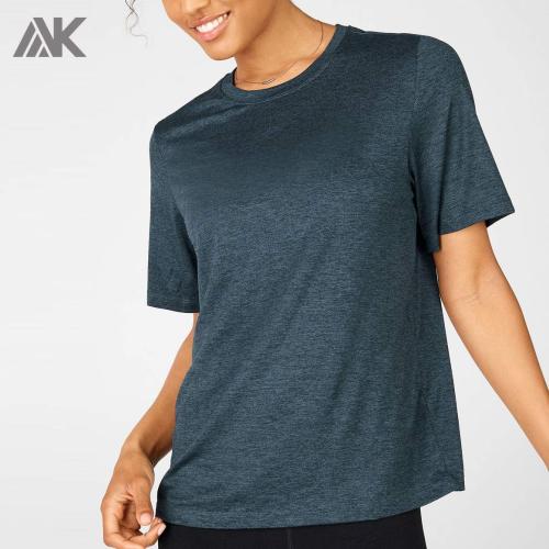 Benutzerdefinierte Trainingshemden Plus Size Lose Großhandel Dri Fit T-Shirts für Frauen-Aktik