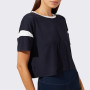 T-shirts en vrac surdimensionnés à col rond pour femmes en coton personnalisé - Aktik
