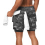 Custom Athletic Shorts Camo Print Best Mens Running Shorts with Pocket-Aktik