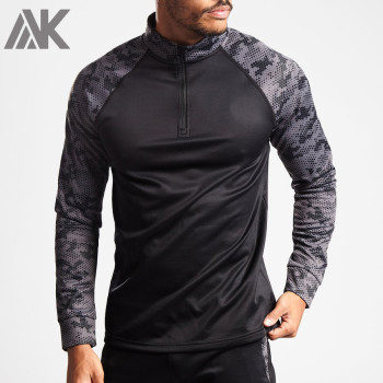 Wholesale Moisture Wicking Shirts Custom Mens Long Sleeve Running T Shirt-Aktik