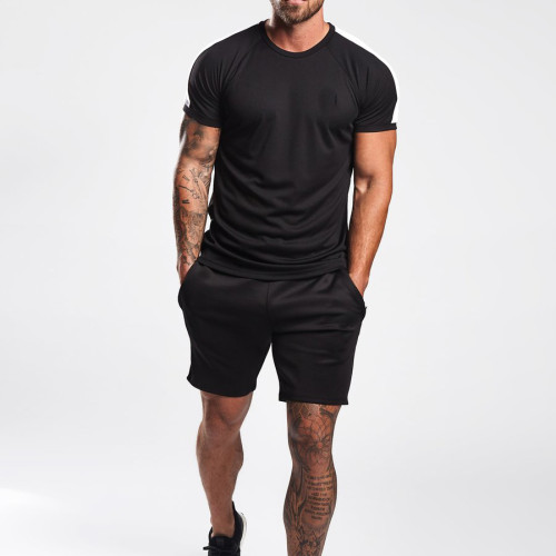 Wholesale Dry Fit Shirts Raglan Short Sleeve Custom Gym T Shirts for Men-Aktik