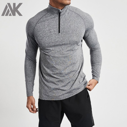 Custom Workout T Shirts Raglan Long Sleeve Bulk Wholesale T Shirts for Men-Aktik