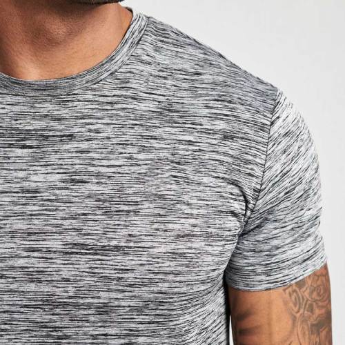 La migliore maglietta personalizzata Slim Fit manica corta da uomo girocollo Fitness T Shirt-Aktik