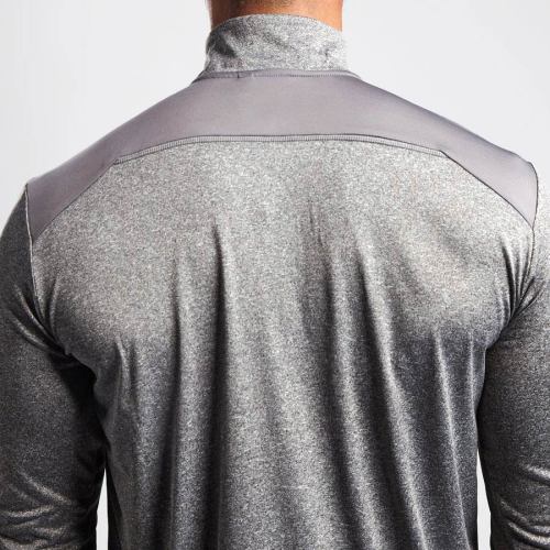 Wholesale Fitness Active Shirt Long Sleeve 1/4 Zip Mens Custom T Shirts-Aktik
