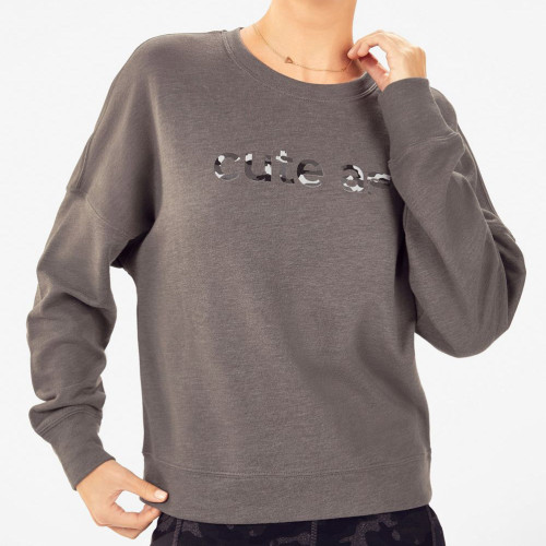 Private Label Custom Made Crewneck Cotton Oversized Sweatshirts für Damen-Aktik