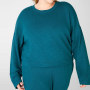 Private Label Custom Plus Size Oversized Crewneck Sweatshirts für Damen-Aktik