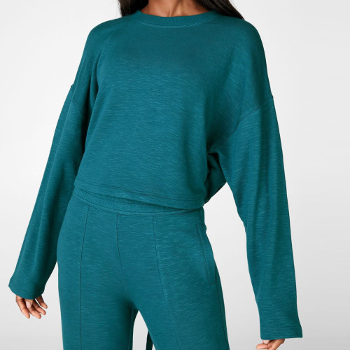 Private Label Custom Plus Size Oversized Crewneck Sweatshirts for Women-Aktik
