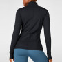 Custom Womens High Neck Plain Sweatshirts with Thumb Holes and Zip Pocket-Aktik