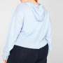 Custom Oversized Cotton Hooded Plus Size Women's Cropped Sweatshirt-Aktik