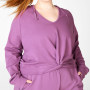 Wholesale Plus Size Blank Oversized Cotton Crop Women's Hooded Sweatshirt-Aktik