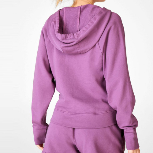 Wholesale Plus Size Blank Oversized Cotton Crop Women's Hooded Sweatshirt-Aktik