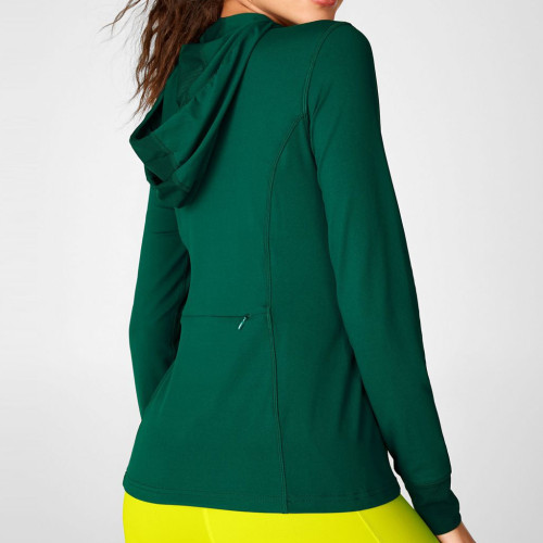 Felpa con cappuccio personalizzata Design all'ingrosso Slim Fit Quarter Zip Hoodie per donna-Aktik