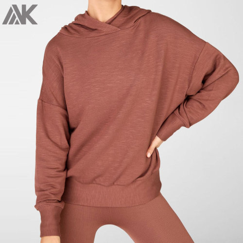 Private Label Wholesale Plain Cotton Oversized Hoodie for Women-Aktik