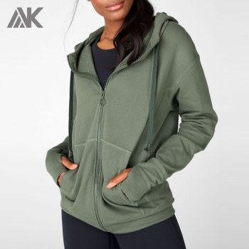 Customize Your Own Hoodie Cotton Fleece Oversized Womens Zip Up Hoodies-Aktik