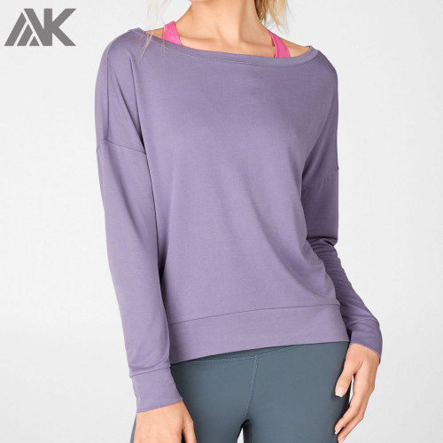 Customize Your Own Cotton Oversized Women's Off The Shoulder Sweatshirt-Aktik