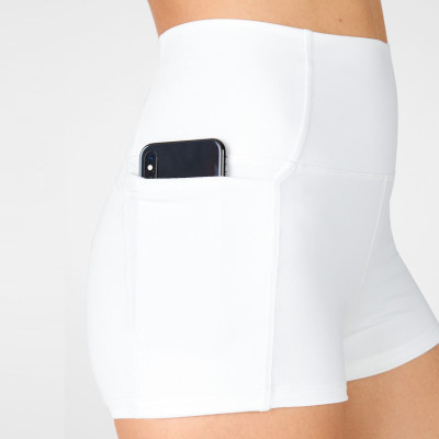 Custom Women's Active Shorts Mid Rise Hot Yoga Shorts Women with Pockets-Aktik