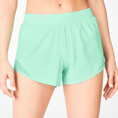 Wholesale Running Shorts Mid Rise Womens Athletic Shorts with Mesh Panels-Aktik