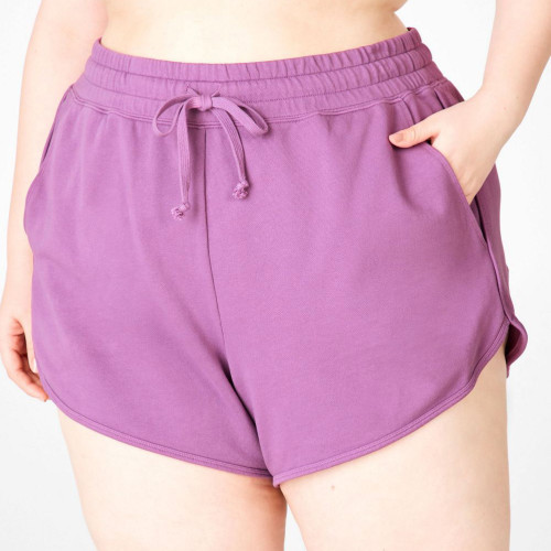 Wholesale Cotton French Terry Plus Size Athletic Sweat Shorts Women-Aktik