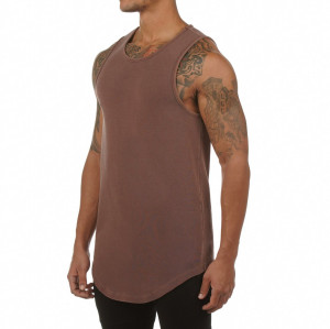 Private Label Wholesale Best Crew Neck Cotton Mens Workout Tank Tops-Aktik