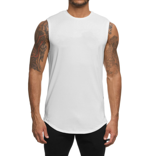 Custom Cotton Spandex Crew Neck Best Fitness Sleeveless Tank Top Mens-Aktik