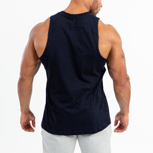 Custom Cotton Crew Neck Plain Muscle Lifting Tank Tops Printing for Men-Aktik