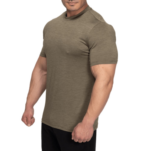 Wholesale Blank Dri Fit Muscle T Shirts Crew Neck Running Shirts for Men-Aktik