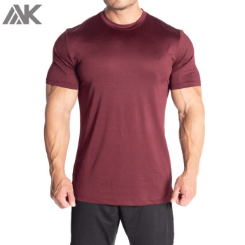 Wholesale Blank Dri Fit Muscle T Shirts Crew Neck Running Shirts for Men-Aktik