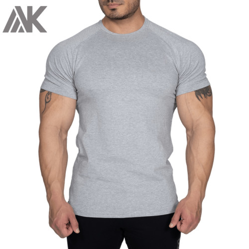 Wholesale T Shirts Bulk Short Sleeve Raglan Mens Cotton Slim Fit T Shirts-Aktik