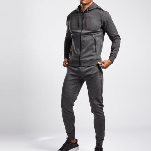 Custom Full Zip Hoodie Cotton Fleece Gym Jacket for Men with Zip Pockets-Aktik