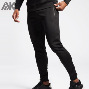 Custom Mens Bulk Track Pants Slim Fit Best Sweatpants with Zip Pockets-Aktik