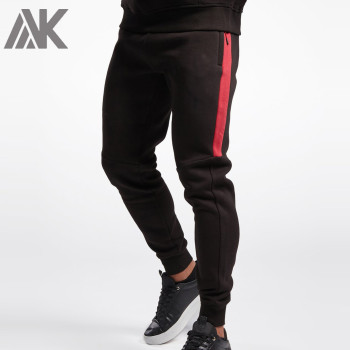 Custom Fitted High Waisted Mens Cotton Fleece Sweatpants with Zip Pockets-Aktik