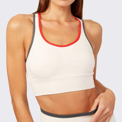 Custom Ribbed Workout Set Crew Neck Sports Bra Seamless Gym Set for Women-Aktik