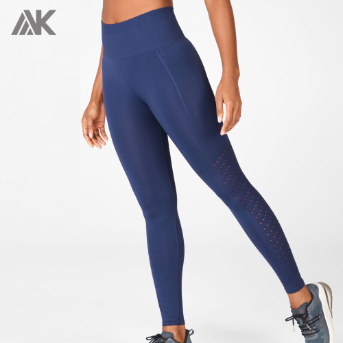 Custom Seamless Yoga Leggings Womens Compression Ribbed Seamless Leggings-Aktik