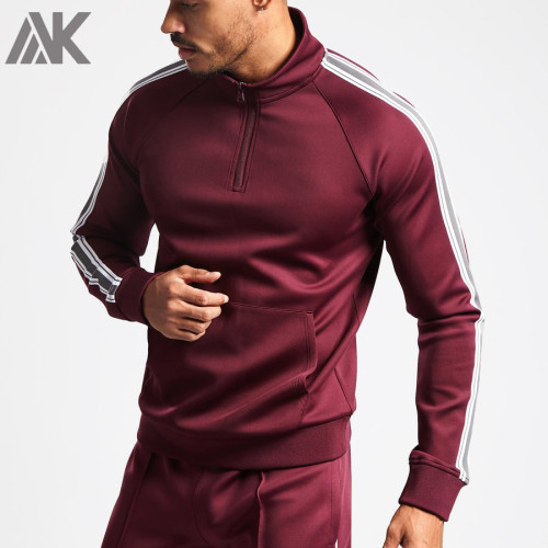 Custom Sweatshirts Cheap Men's Fitted Half Zip Sweatshirt with Pocket-Aktik