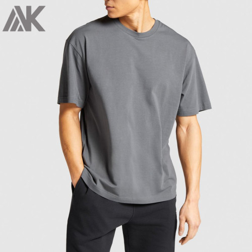 Custom Short Sleeve Crew Neck Cotton Cheap Oversized T Shirt Mens-Aktik