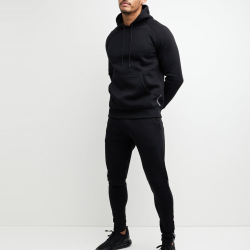 Custom Fitted Cotton Fleece Mens Sweat Suits Wholesale with Pockets-Aktik