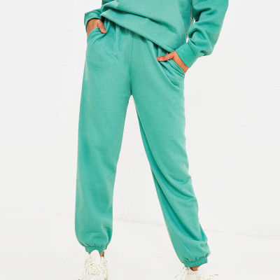 Custom Jogger Set Cotton Oversized Crewneck Matching Sweatsuits for Women-Aktik