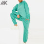 Custom Jogger Set Cotton Oversized Crewneck Matching Sweatsuits for Women-Aktik