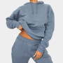 Custom Cotton Fleece Sweatsuits Oversized Matching Womens Tracksuits Set-Aktik