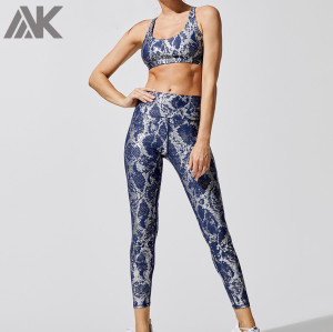 Wholesale Workout Clothes Custom Foli Print Best Yoga Wear for Women-Aktik