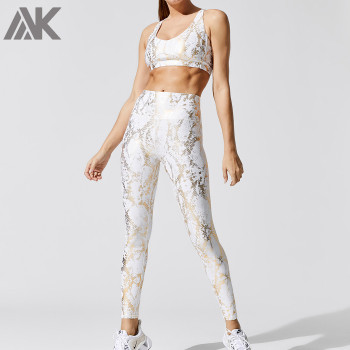 Wholesale Workout Clothes Custom Foli Print Best Yoga Wear for Women-Aktik