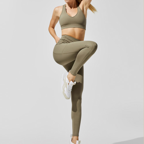 Wholesale Fitness Clothing Womens Matching Yoga Set Activewear Outfit-Aktik