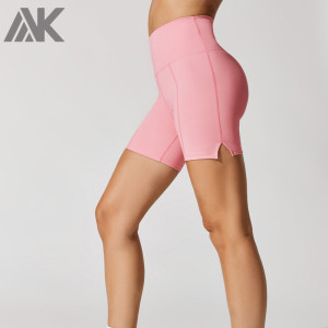 Custom High Waisted Women Bulk Biker Shorts Set Wholesale Workout Shorts-Aktik