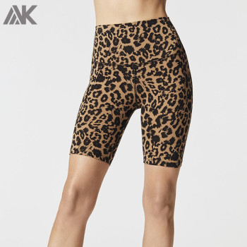 Custom High Waisted Bulk Athletic Shorts Leopard Wholesale Spandex Shorts-Aktik