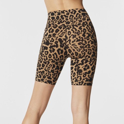 Custom High Waisted Bulk Athletic Shorts Leopard Wholesale Spandex Shorts-Aktik