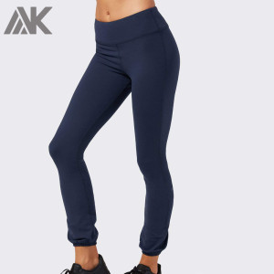 Custom High Waisted No Front Seam Workout Leggings With Phone Pocket-Aktik, Custom Yoga Pants