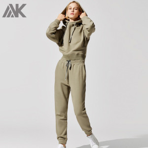 Private Label Custom Tracksuits Wholesale Jogger Sweat Suits for Women-Aktik