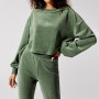 Private Label Custom Velour Tracksuit Womens Pullover Sweatsuit Wholesale-Aktik
