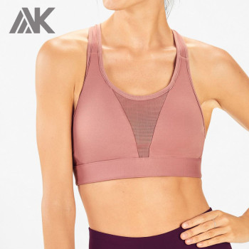 Custom Removable Padded Workout Sports Bra Top with Adjustable Strapse-Aktik